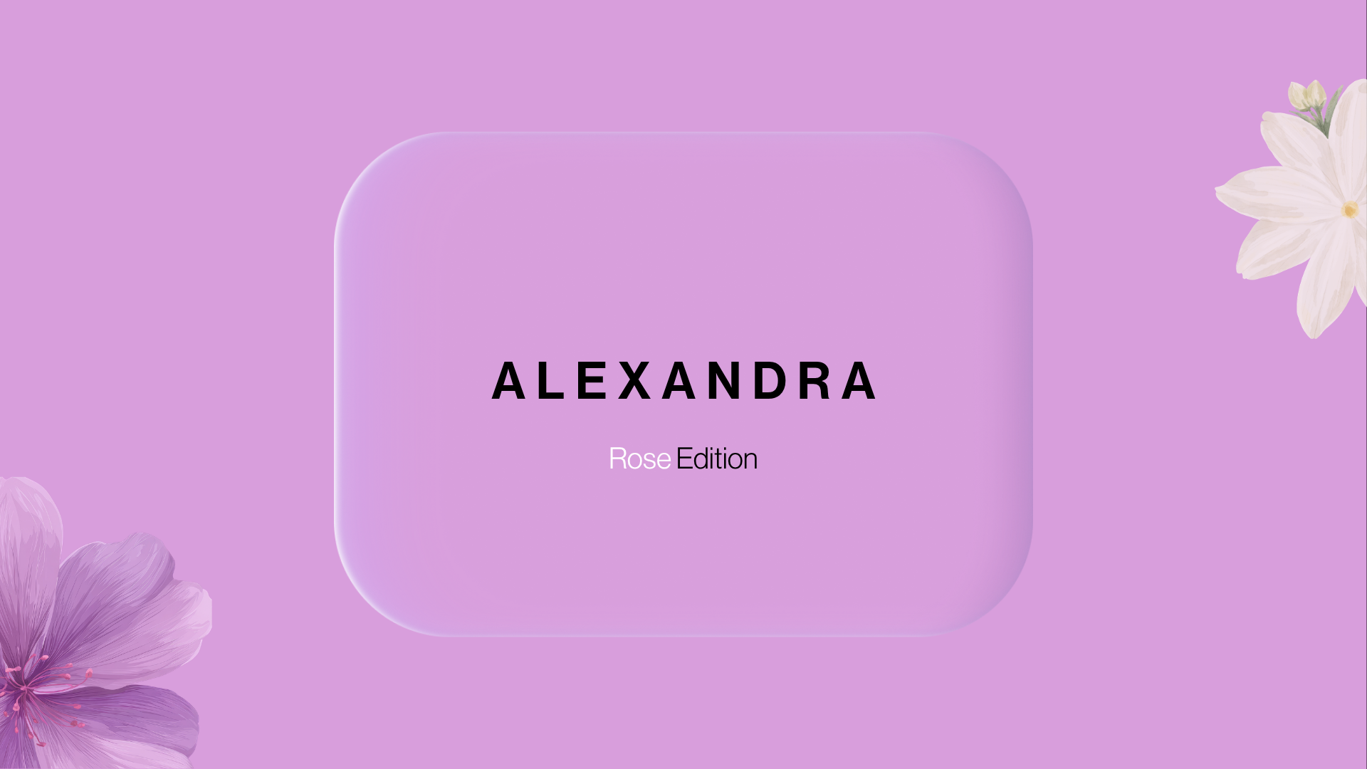 Carte projet Alexandra Rose Edition