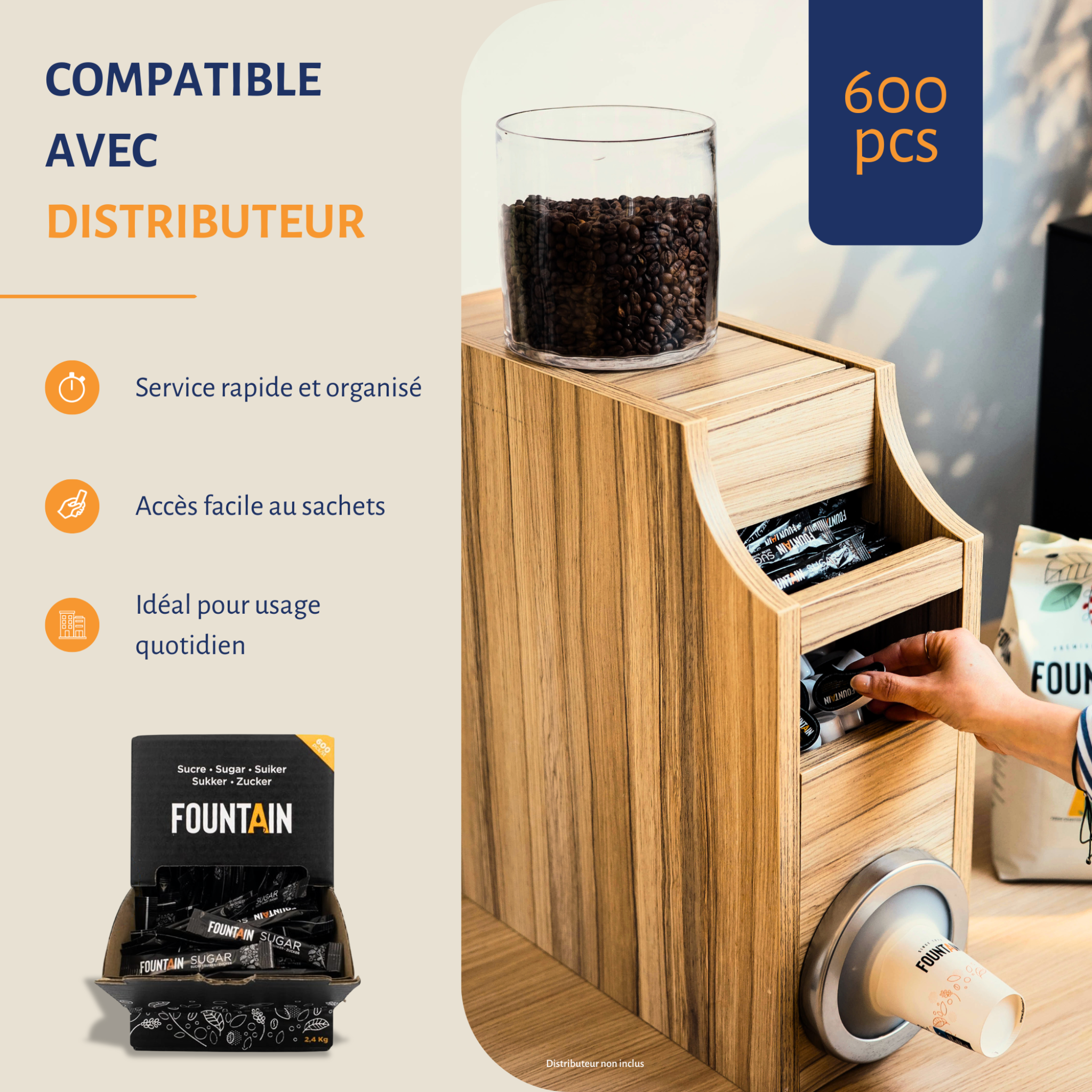 Fountain dispenser visual