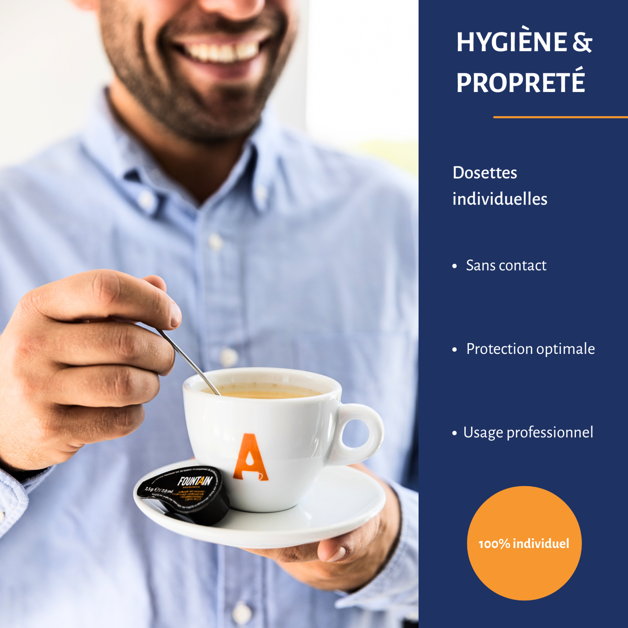 Fountain hygiene visual