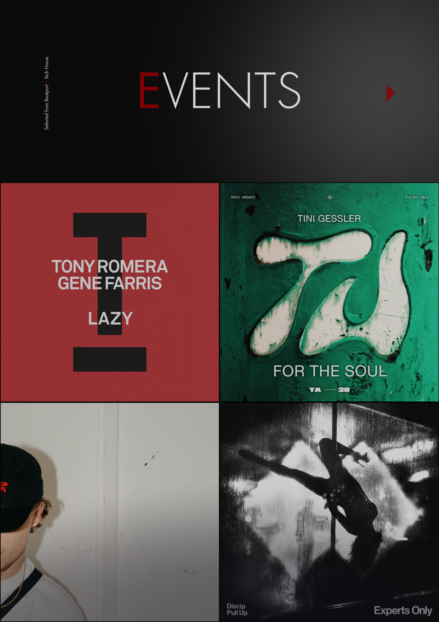 Events editorial layout