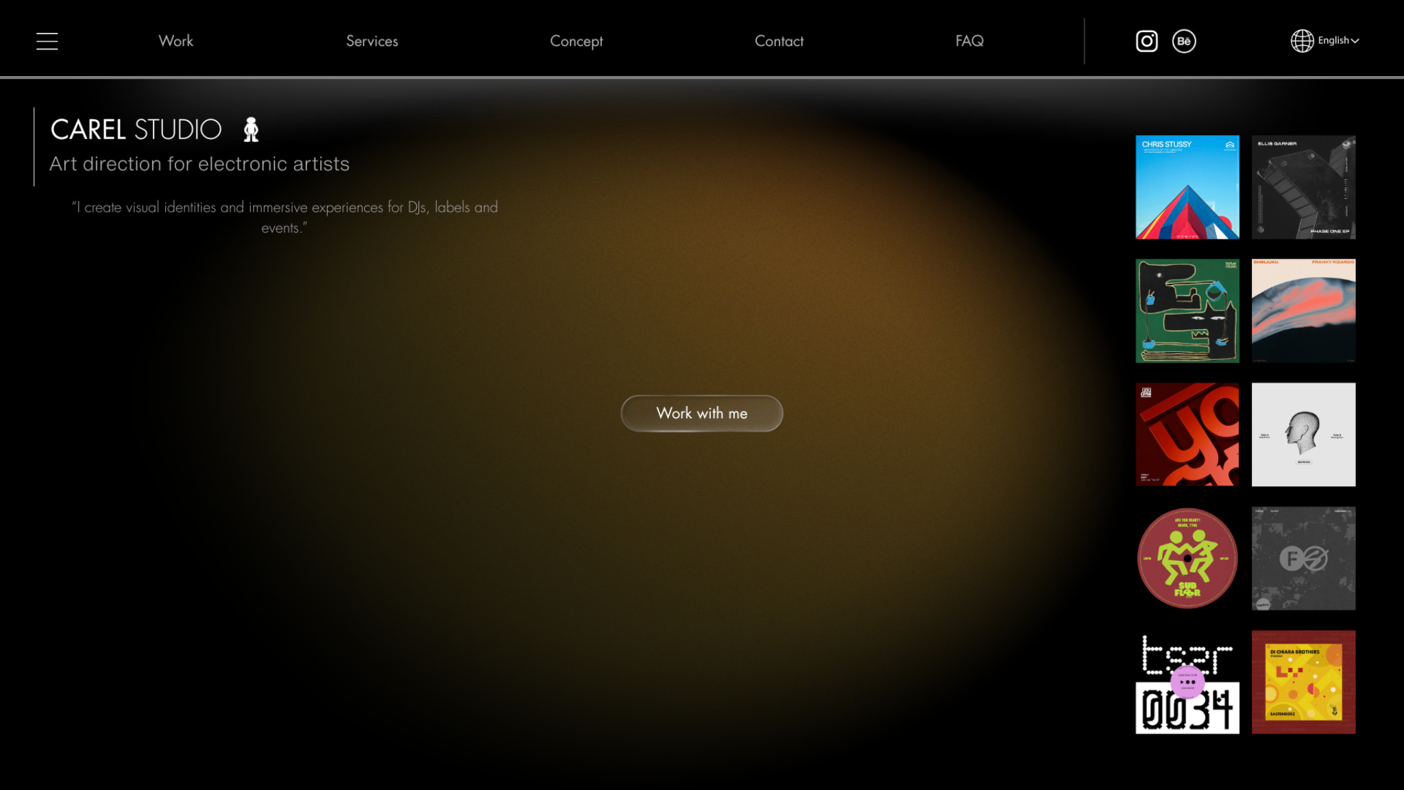 Website design for electronic artists